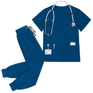 Traje Quirúrgico Elástico de Secado Rápido con Mangas Cortas, Bata Quirúrgica para Profesionales Médicos, Uniforme de Trabajo para Doctores - Product Image 1