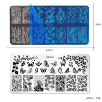 Nouvelle plaque carrée en acier pour nail art, motif sapin de Noël et papillon, MP0068, origine Zhejiang, personnalisable, pour l'exportation