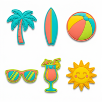 Écussons 3D personnalisés en PVC écologique, thermocollants, étanches, badges en caoutchouc, étiquettes durables en silicone, motif floral personnalisé