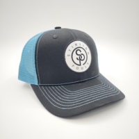 Gorras Richardson 112 Clásicas de Moda, Estilo Snapback, Color Gris Jaspeado y Negro, Personalizables, Tipo Trucker, al por Mayor