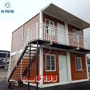Low Price China Container House Prefabricated Frame House prefab container office