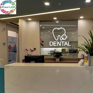 Pixel Custom Dente Led Insegna al Neon dentista pallone odontoiatrico decorazione da ufficio luci dimmerabili LED insegna al Neon per arredamento aziendale