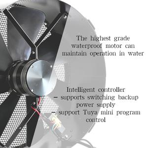 Ventilateur axial <span class=keywords><strong>mural</strong></span> à énergie solaire pour poulailler, en acier galvanisé, IP68, moteur CC sans balais 24V, <span class=keywords><strong>extracteur</strong></span> <span class=keywords><strong>de</strong></span> <span class=keywords><strong>chaleur</strong></span> OEM ODM - Product Image 5