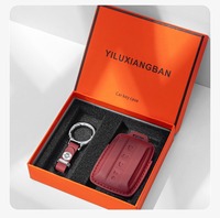 Housse élégante et durable en cuir pour clé de voiture avec boucle métallique, compatible avec Great Wall TANK 300 400 500 700 et clés télécommandes de véhicules électriques.