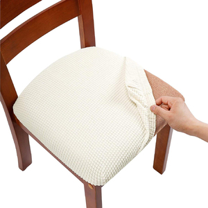 <span class=keywords><strong>Coprisedie</strong></span> da pranzo in jacquard elasticizzato, resistenti, rimovibili, lavabili in lavatrice, antipolvere, <span class=keywords><strong>set</strong></span> da <span class=keywords><strong>6</strong></span>, beige - Product Image 1