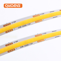 Bande LED COB sans points lumineux, éclairage flexible DC12V 5000K 320 LED/m 10W/m 1100lm/m 115lm/W, télécommande, découpe 25mm, décoration d'armoires