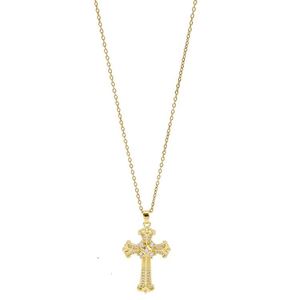 Collana Yugioh Team 24K collane incrociate personalizzate a strati Vintage bohémien pezzi di delicato oro autentico perline in ceramica oro Vancleefs - Product Image 6