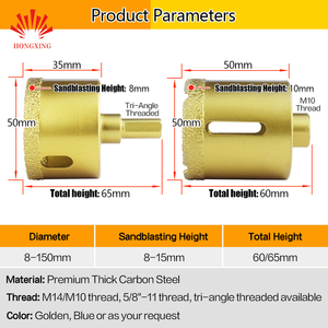 Tùy chỉnh 50mm Kim Cương khoan công cụ chân không hàn khoan bit - Product Image 4