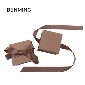Paper Packaging Gift box Cardboard Jewelry Earring Ring Box Ribbon with Customized Logo