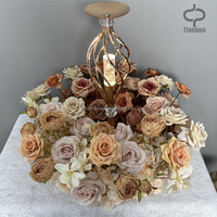 Table de mariage décor fleur Base automne couleur cercle anneau fleur pièce maîtresse mariage centres de table pour la décoration de mariage