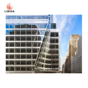 Revêtement de mur-rideau en bâton unitaire à cadre en aluminium à haute <span class=keywords><strong>étanchéité</strong></span>, conception moderne étanche à l'air pour <span class=keywords><strong>façade</strong></span> en verre de bâtiment côtier - Product Image 2