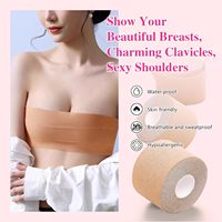 Ruban adhésif pour le lifting des seins pour les gros seins, comprend des cache-tétons, ruban adhésif pour le corps pour un effet push-up et de mise en forme, fonctionne très bien avec un soutien-gorge adhésif