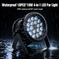 Projecteur LED Par 18x10W RGBW 4-en-1 IP65 étanche avec contrôle DMX512 pour événements extérieurs, concerts et éclairage de scène