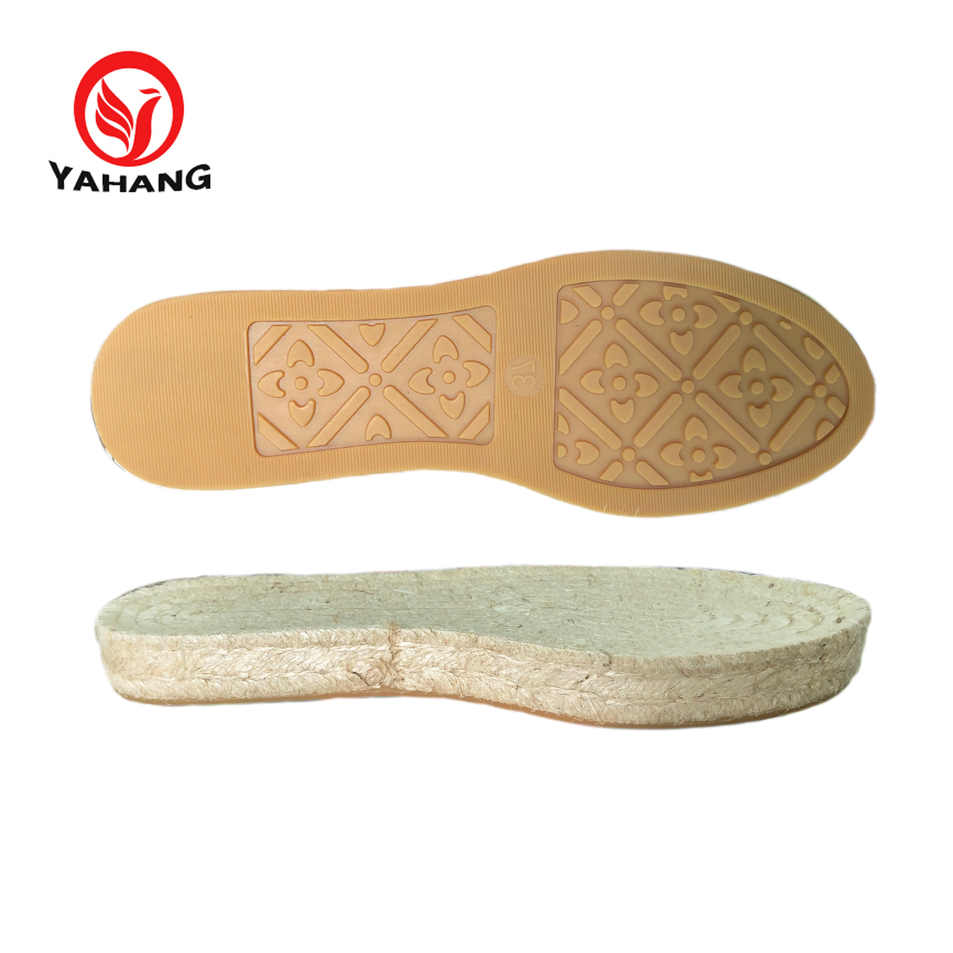 Сандалии с подошвой из джута