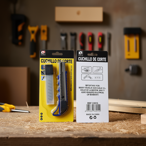 Cuchillo Multiusos Erpsl 33015 con Hojas de Acero Inoxidable, Paquete de 12 Unidades con Mango de Plástico para Cortar Cartón Grueso - Product Image 3