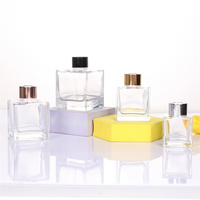 Bouteilles diffuseurs carrées en verre écologiques 50ml-200ml – Contenants vides réutilisables pour l'aromathérapie et l'usage domestique