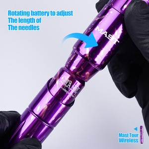 Kit <span class=keywords><strong>de</strong></span> Máquina <span class=keywords><strong>de</strong></span> Tatuaje Rotativa Inalámbrica Dragonhawk Mast Tour Rosa <span class=keywords><strong>de</strong></span> 1300 mAh con <span class=keywords><strong>Agujas</strong></span> Desechables, 5 Piezas por Caja - Product Image 2