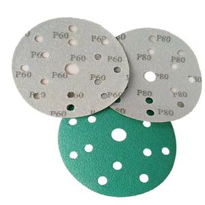 خطاف وحلقة بغشاء أخضر عالي الجودة تدعم أكسيد الألومنيوم بقاعدة صنفرة أقراص صنفرة OEM 40-42 # للسيارة/الفولاذ/سبائك الألومنيوم - Product Image 3