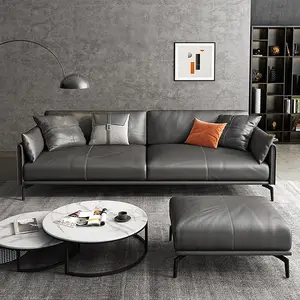 Sofá moderno de cuero blanco, mueble para sala de estar, gran oferta