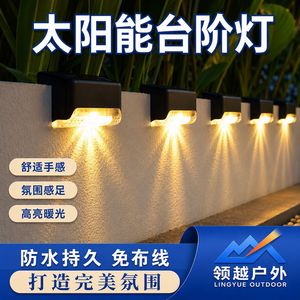Lampes solaires pour clôture, lampes LED étanches pour marches de terrasse, décoration extérieure pour patio et jardin - Product Image 5