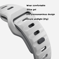 Nouveauté Bracelet de montre intelligente noir à boucle Bracelet en silicone respirant Bracelet de montre intelligente en silicone sport pour Apple Watch Series