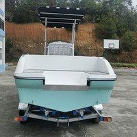 Bateau de pêche rapide à console centrale en fibre de verre de 20 pieds avec télécommande pour divertissement familial, 8 personnes, vente en gros