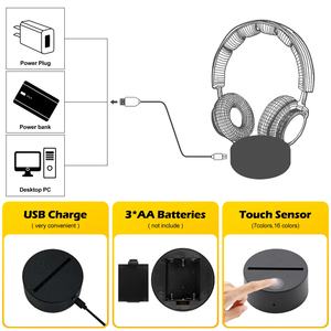 Lámparas de Noche LED de 16 Colores con Control Remoto, Activadas por Sensor, Acrílicas, Decorativas, Diseño Creativo ABS, Directo de Fábrica - Product Image 3