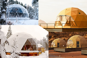 6m de alta calidad al aire libre impermeable iglú casa prefabricada tienda con estufa tipo <span class=keywords><strong>camping</strong></span> para vivir <span class=keywords><strong>4</strong></span> estaciones cabaña de troncos fiesta familiar - Product Image 6