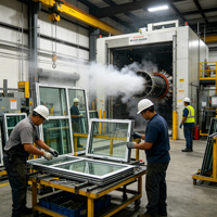 Thermisch Getrenntes Aluminium Modernes Hurrikan-Beständiges Fenster Doppelt Verglastes Laminiertes Glas Miami-Dade-Zertifiziert für Amerikanische Küstenhäuser
