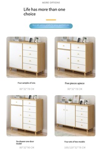 <span class=keywords><strong>Commode</strong></span> en bois nordique à <span class=keywords><strong>2</strong></span> <span class=keywords><strong>portes</strong></span> et 5 tiroirs pour chambre à coucher et salon - Product Image 3
