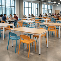Chaise empilable en plastique moderne - Écologique, durable, légère pour l'utilisation scolaire des élèves