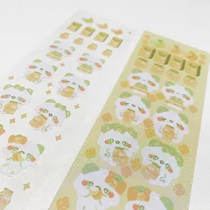 Self Adhesive Custom Holo Child Safe Glue A4 Waterproof Kiss Cut Sticker Sheet Paper Sticker for Planner Suppliers