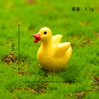Mini figurines de canards et licornes 3D, jouets miniatures en résine, animaux de la famille, décorations de gâteaux DIY, accessoires féériques, ornements