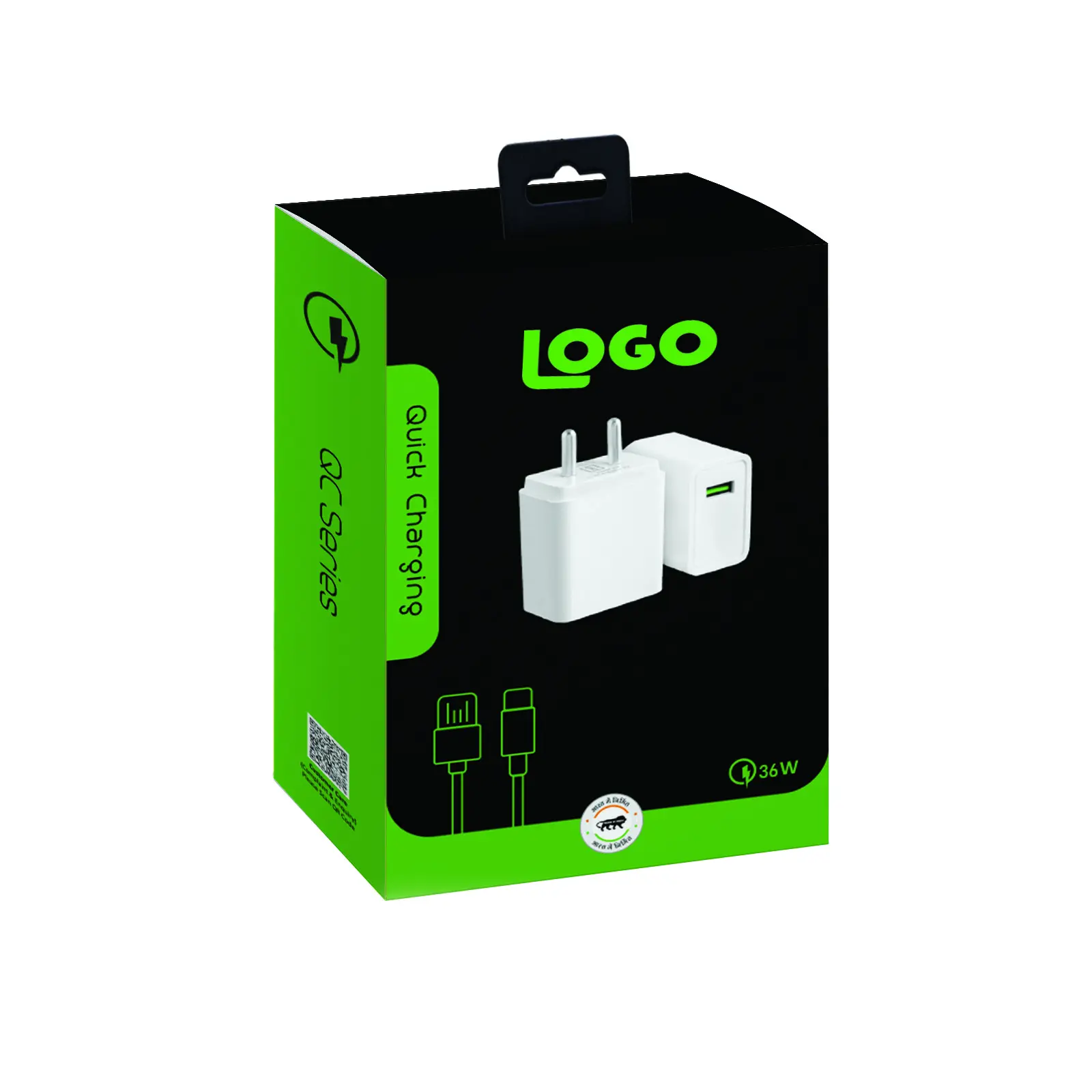 Boîte d'emballage de produits électroniques personnalisés avec câble de données USB P[hone Accessoires Emballage électronique grand public Boîtes en carton