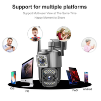 Wistino V380 Caméra IP extérieure Mini caméra PTZ 4G HD 6MP Carte SIM sans fil CCTV Caméra PTZ IP 4G