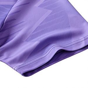 Ensemble de maillot de football pour homme Long Mission, violet uni, 100% polyester, respirant, anti-transpiration, manches courtes, coupe régulière, pour tous - Product Image 3