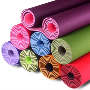 Fabrikant Gym Accessoires Pu Tpe Nbr Rubber Hot Selling Fitness Aangepaste Logo Kleur Kenmerk Yoga Mat