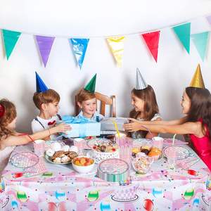 Vente en gros d'assiettes et de serviettes de table pour fête d'anniversaire sirène décorations de fête <span class=keywords><strong>petite</strong></span> sirène vaisselle <span class=keywords><strong>assiette</strong></span> en papier fourchette serviettes - Product Image 6