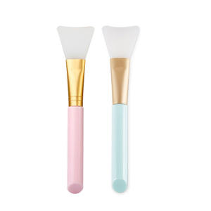 Pennello da cucina/pasticceria/barbecue Lesin piccolo, bianco, in silicone, con manico corto in legno naturale di bambù, per applicazione maschere - Product Image 1