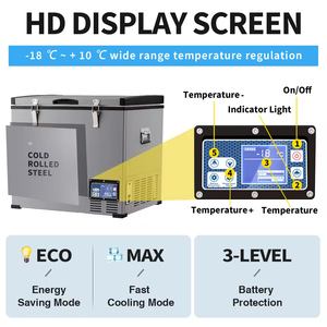 Xì gà cắm 12 V 24V di động xe Tủ đông tủ lạnh máy nén mát cắm trại xe tải 60L 115L 12 Volt tủ lạnh cho <span class=keywords><strong>RV</strong></span> - Product Image 4