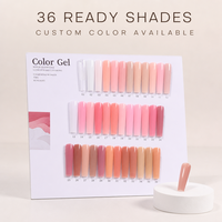 Fournitures pour ongles : Gel UV HEMA et TPO Free Soak Off, Gel de construction couleur pour extension d'ongles, 36 couleurs, Marque privée