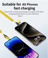 Cable USB Retráctil 4 en 1 al por Mayor, Cable de Datos Multipuerto de Carga Rápida de 65 W para Teléfono Móvil, Logotipo Personalizado Disponible