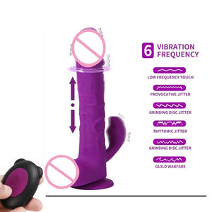 Drahtlose Fernbedienung Dildo massage Sexspielzeug 360 Grad rotierende Teleskop-Vibrations simulation Weibliche Mastur batoren Kondom - Product Image 1
