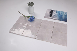 Color crema Verde Tono cálido Azulejos de baño Azulejos de cocina Azulejos de cerámica 128*128mm - Product Image 6