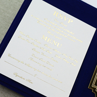 Cartes d'invitation en papier faites à la main, personnalisées et luxueuses, avec enveloppes en acrylique miroir pour mariages, événements, thème musical