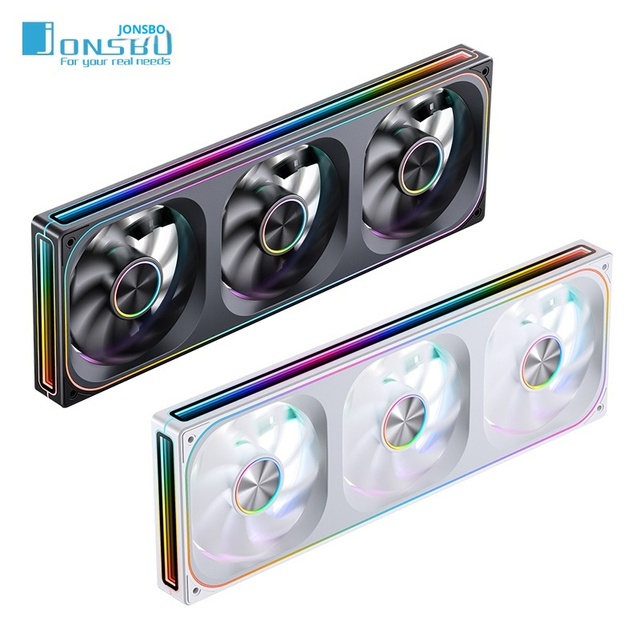 Jonsbo ZA-360B Front Blade Chassis Fan ARGB 12cm Plastic Heatsink Computer Case Cooling 4-pin Fluid Bearing 16dBA 50000 Hrs
