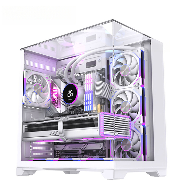 Zeromaster Gaming Setup PC Case ATX Mid Tower RGB Fans Tempered Glass High Airflow