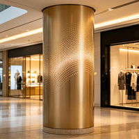Panneaux de revêtement de colonnes en aluminium modernes avec revêtement en poudre pour solutions de façade d'hôtels et de villas
