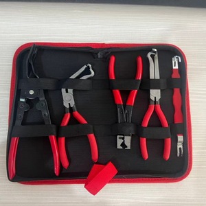 Automotive Repair Pliers Tool Set 5 Piece High Carbon Steel Soft <b>Case</b> Storage Car Maintenance Tools - Product Image 1