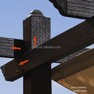 Pergola commerciale extérieure <span class=keywords><strong>en</strong></span> aluminium avec toit rétractable pour restaurant, café, <span class=keywords><strong>abri</strong></span> solaire – Prix usine abordable - Product Image 5